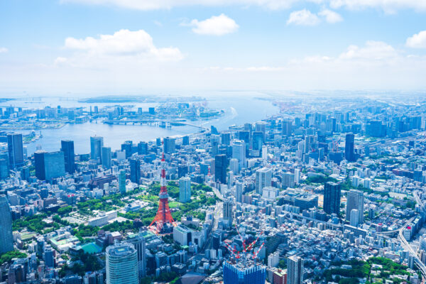 東京都心部 ヘリコプター空撮写真